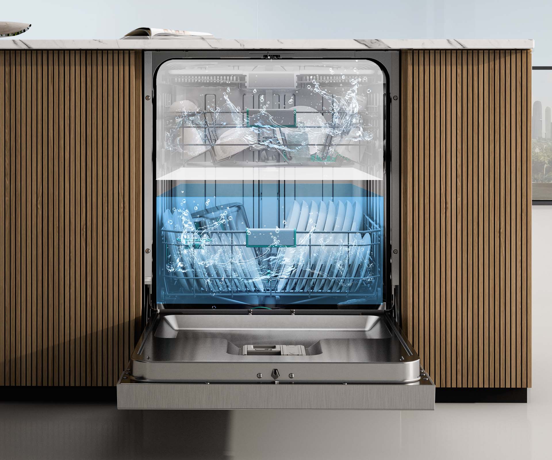 Stainless Steel Dishwasher with 16 Place Settings Stainless Steel Dishwasher with 16 Place Settings