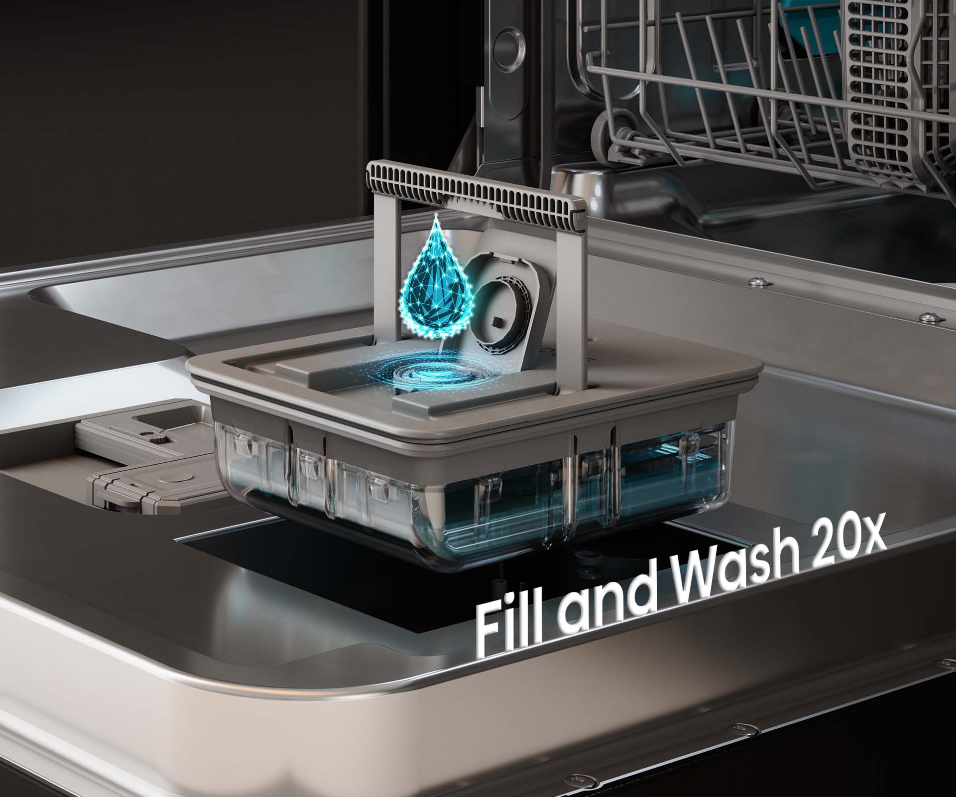 Black Steel Dishwasher with 16 Place Settings Black Steel Dishwasher with 16 Place Settings