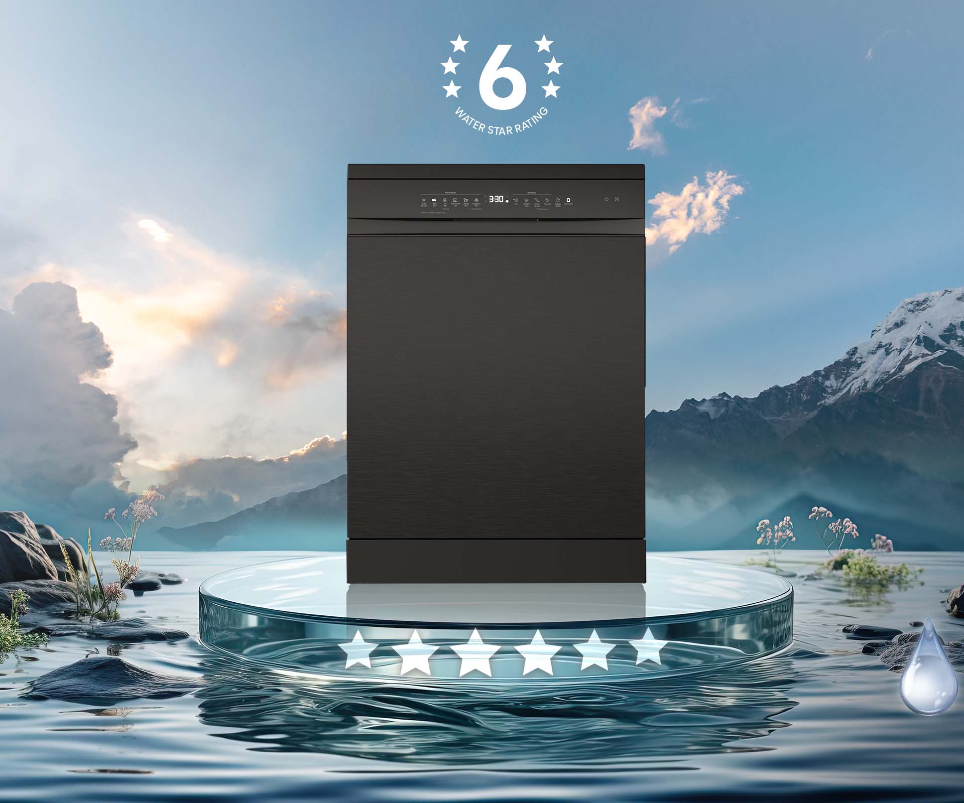 Black Steel Dishwasher with 16 Place Settings Black Steel Dishwasher with 16 Place Settings