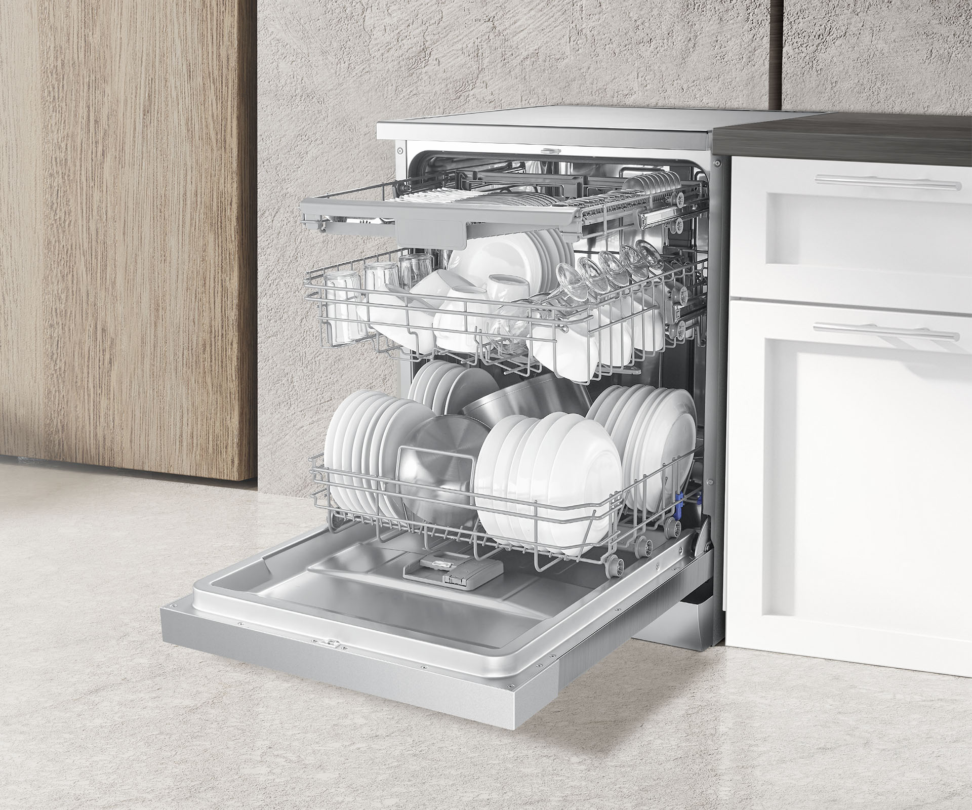 Stainless Steel Dishwasher with 14 Place Settings Stainless Steel Dishwasher with 14 Place Settings