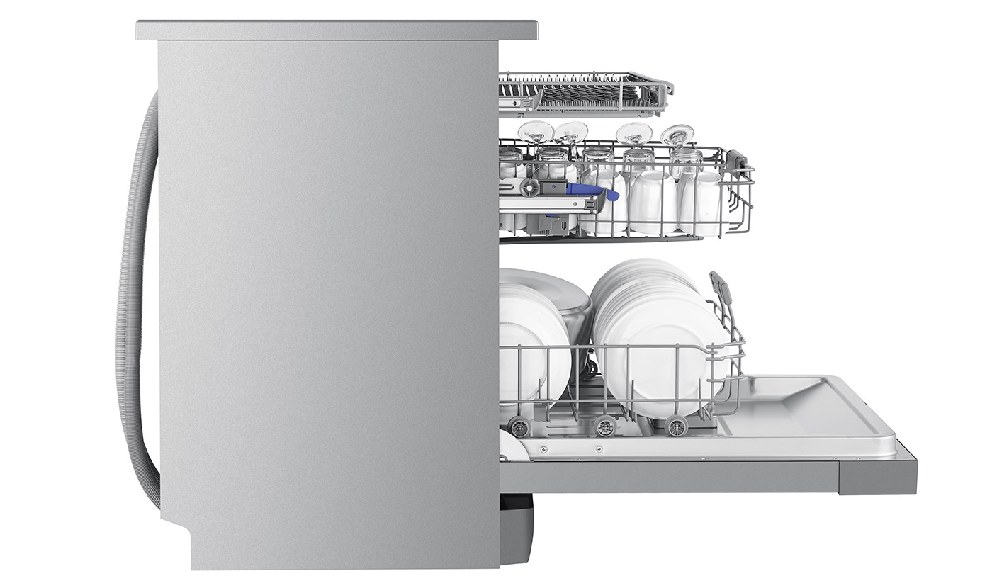 Stainless Steel Dishwasher with 15 Place Settings Stainless Steel Dishwasher with 15 Place Settings