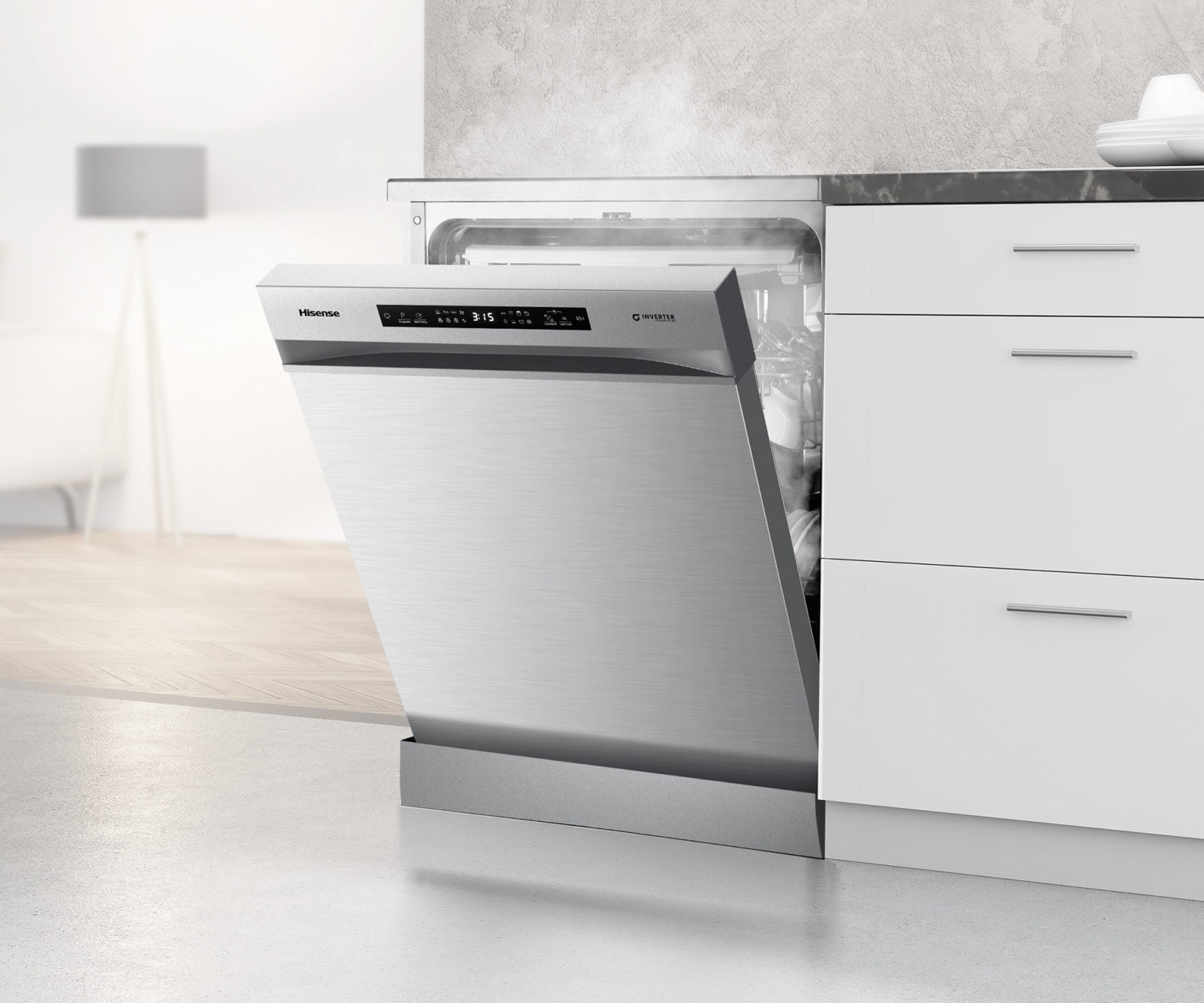 Stainless Steel Dishwasher with 15 Place Settings Stainless Steel Dishwasher with 15 Place Settings