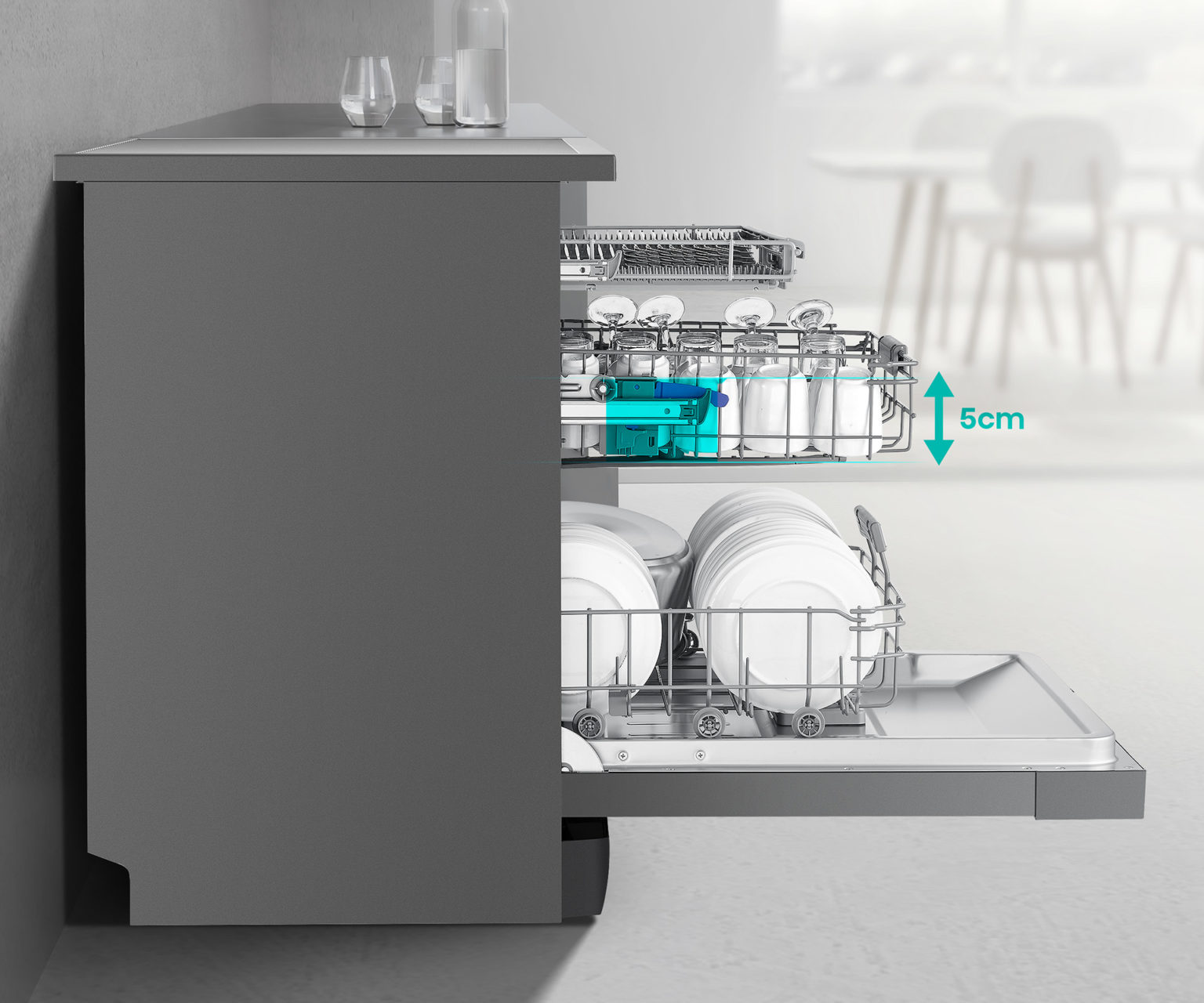 Stainless Steel Dishwasher with 15 Place Settings Stainless Steel Dishwasher with 15 Place Settings