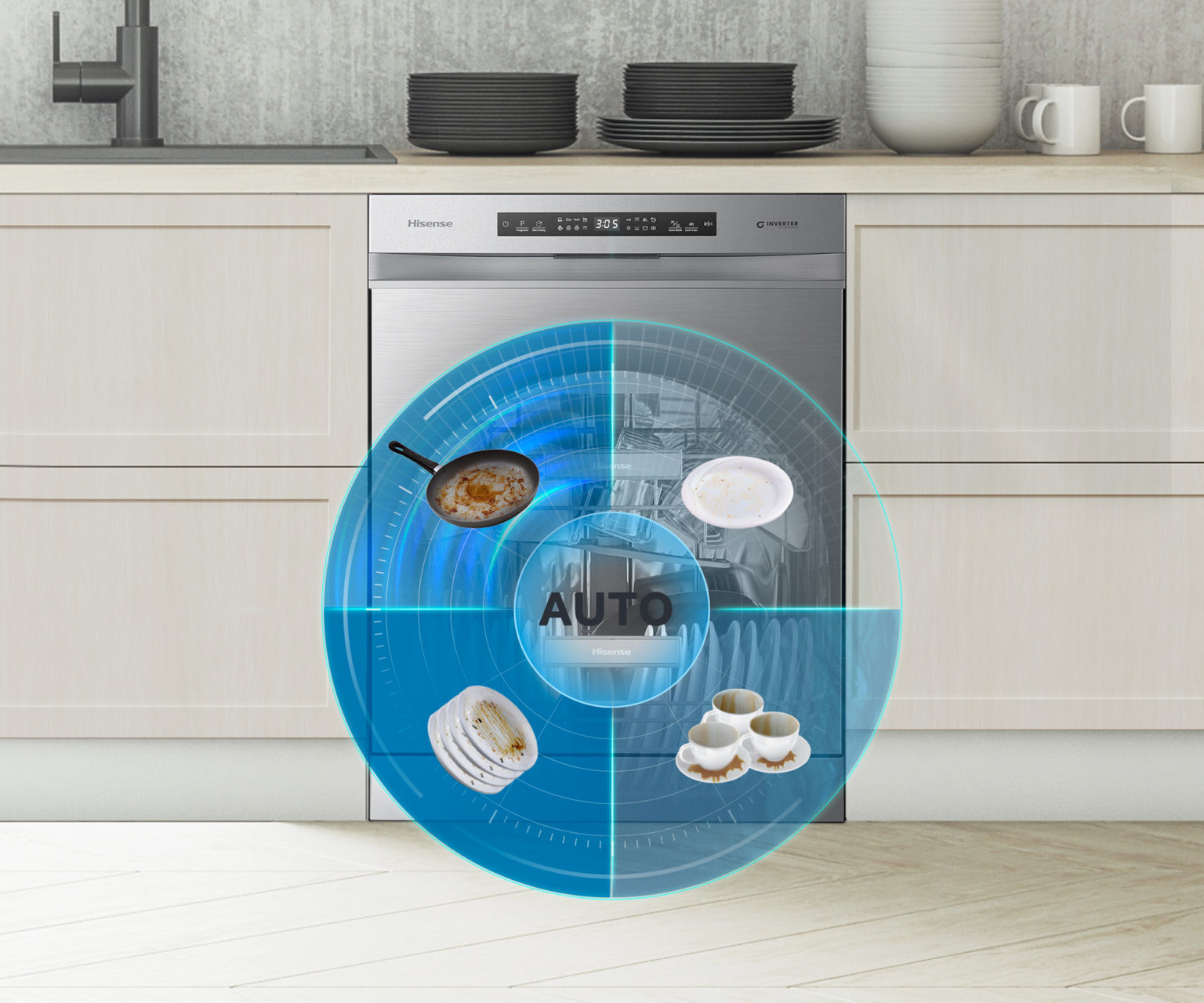 Stainless Steel Dishwasher with 15 Place Settings Stainless Steel Dishwasher with 15 Place Settings