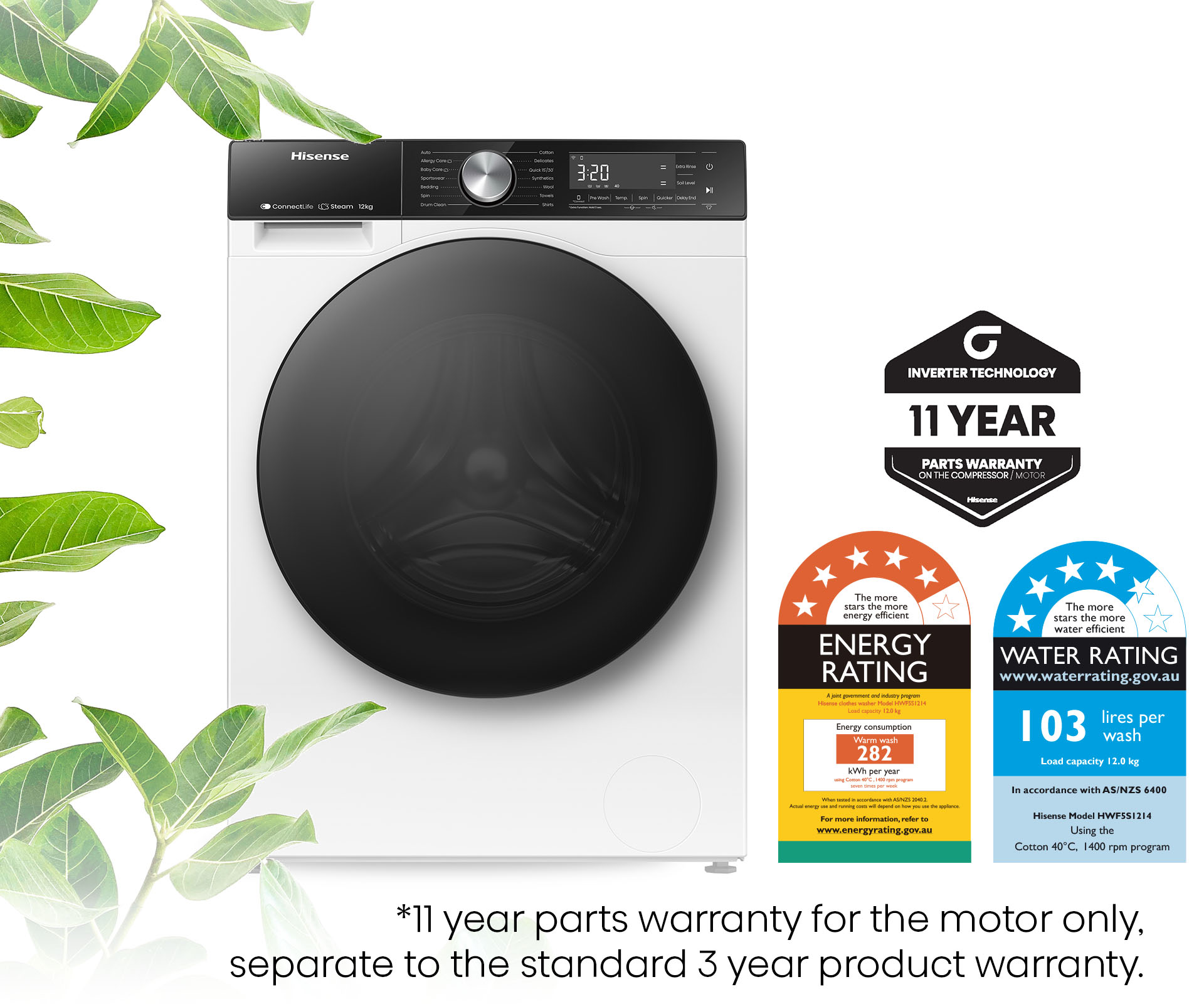 12kg Front Load Washer – Series 5 (2024) 12kg Front Load Washer – Series 5 (2024)