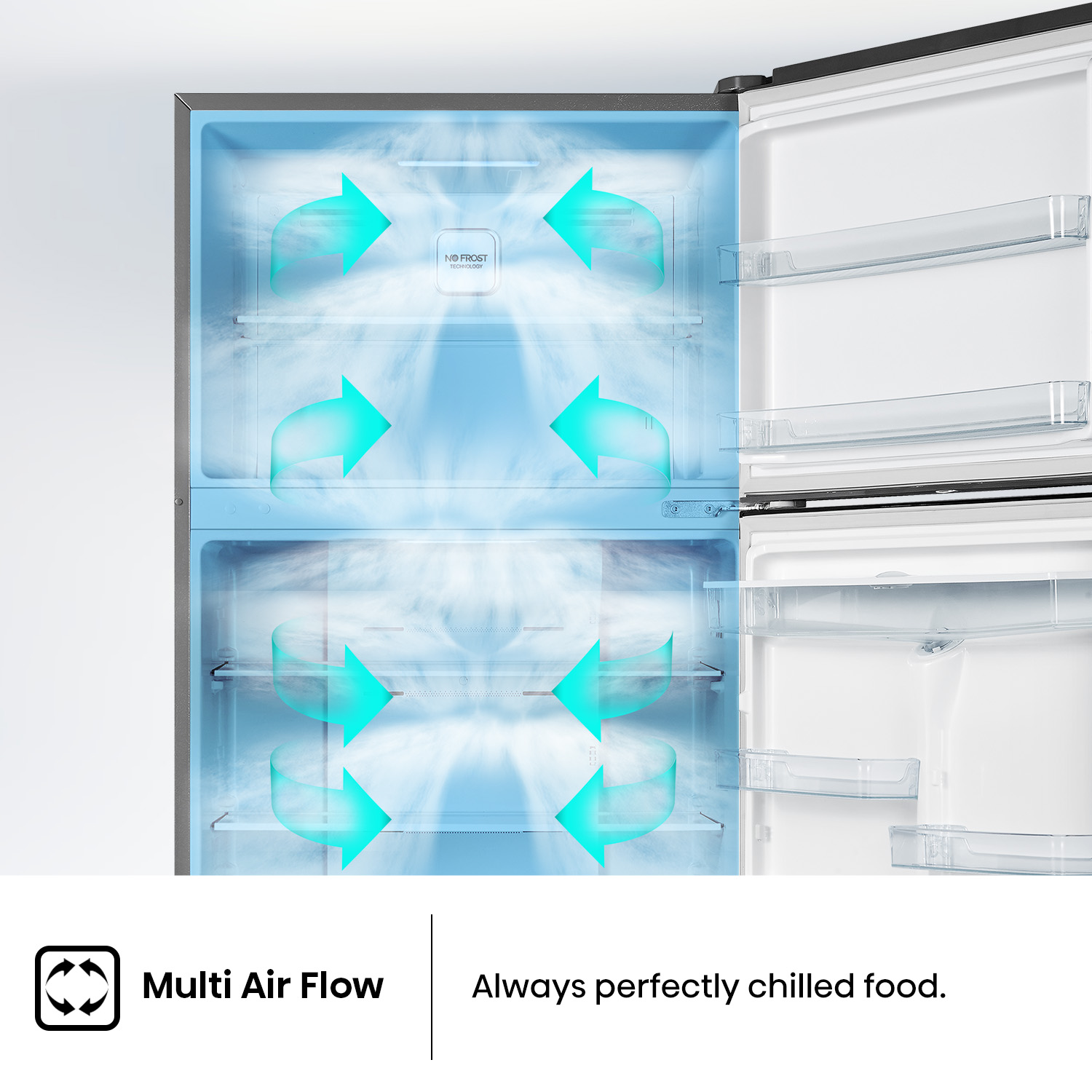 496L Silver Top Mount Fridge 496L Silver Top Mount Fridge