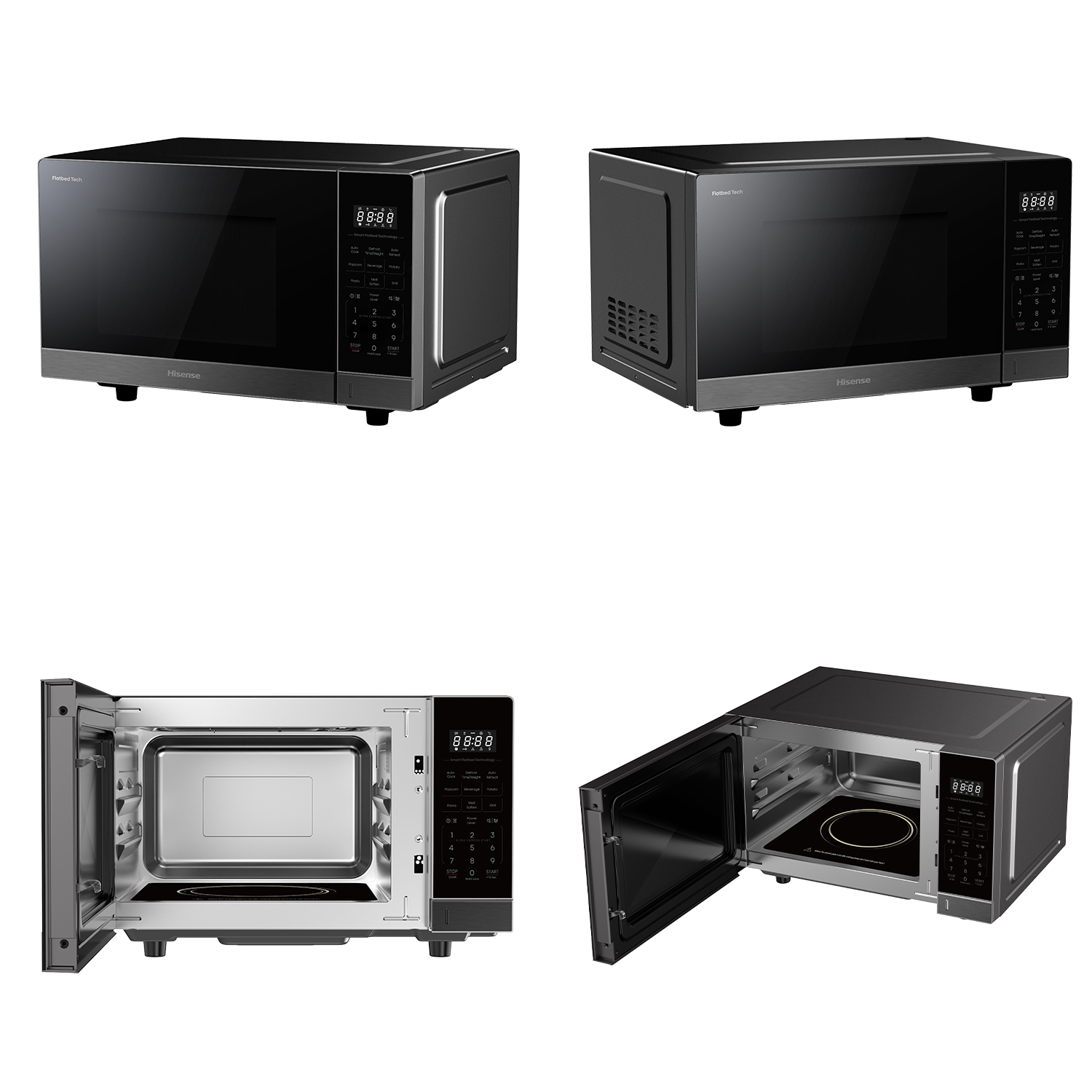 30L 1000W Inverter Dark Stainless Flatbed Microwave 30L 1000W Inverter Dark Stainless Flatbed Microwave