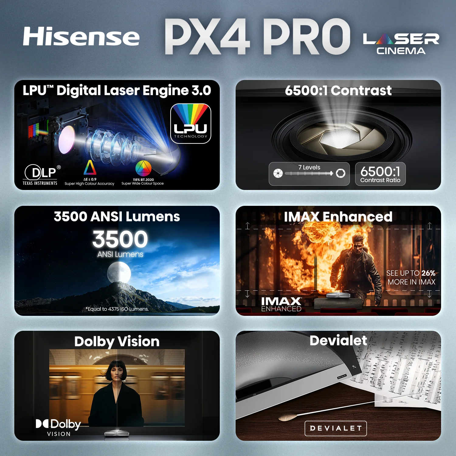 PX4 PRO 80"–200" 4K RGB Triple Laser Cinema UST Projector PX4 PRO 80"–200" 4K RGB Triple Laser Cinema UST Projector