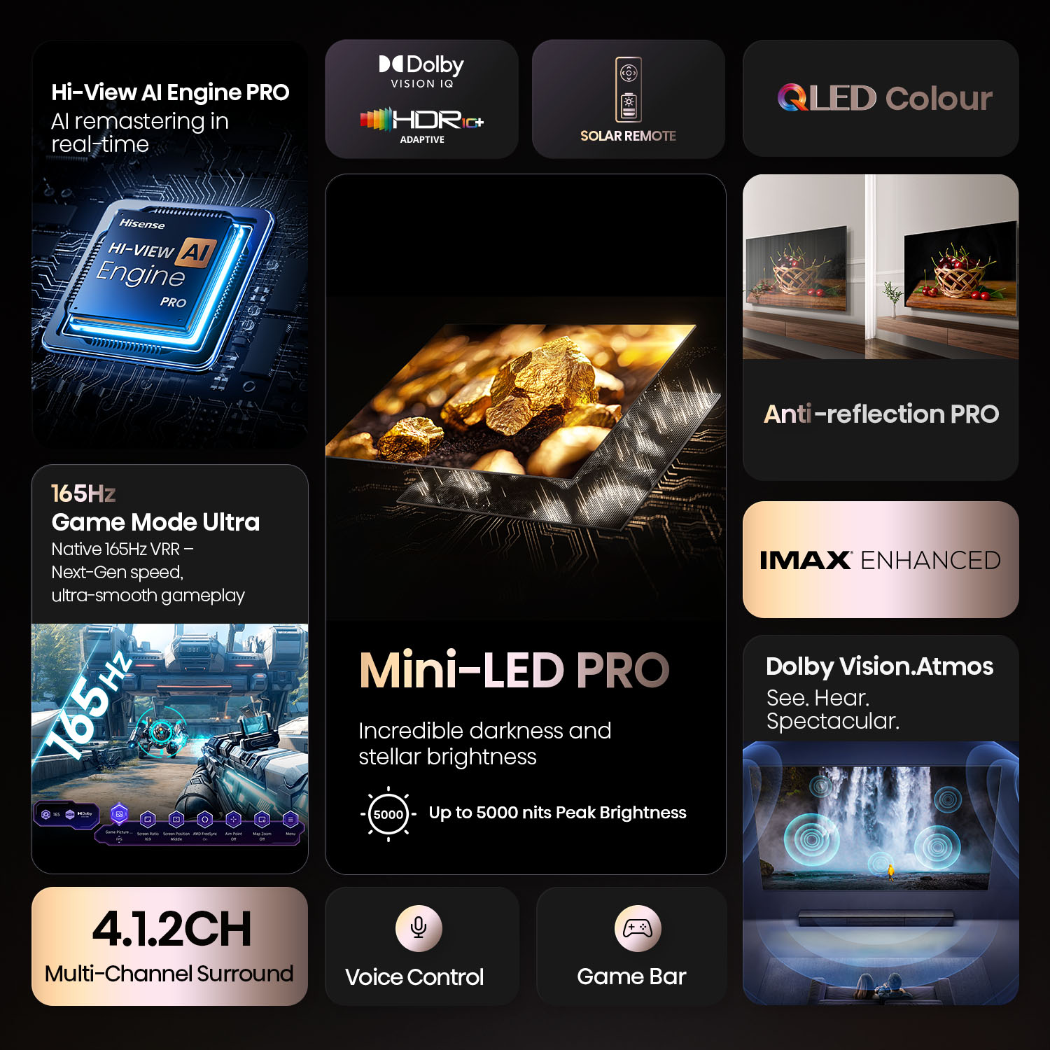 65" ULED MiniLED U8QAU 4K QLED 165Hz Smart TV 65" ULED MiniLED U8QAU 4K QLED 165Hz Smart TV