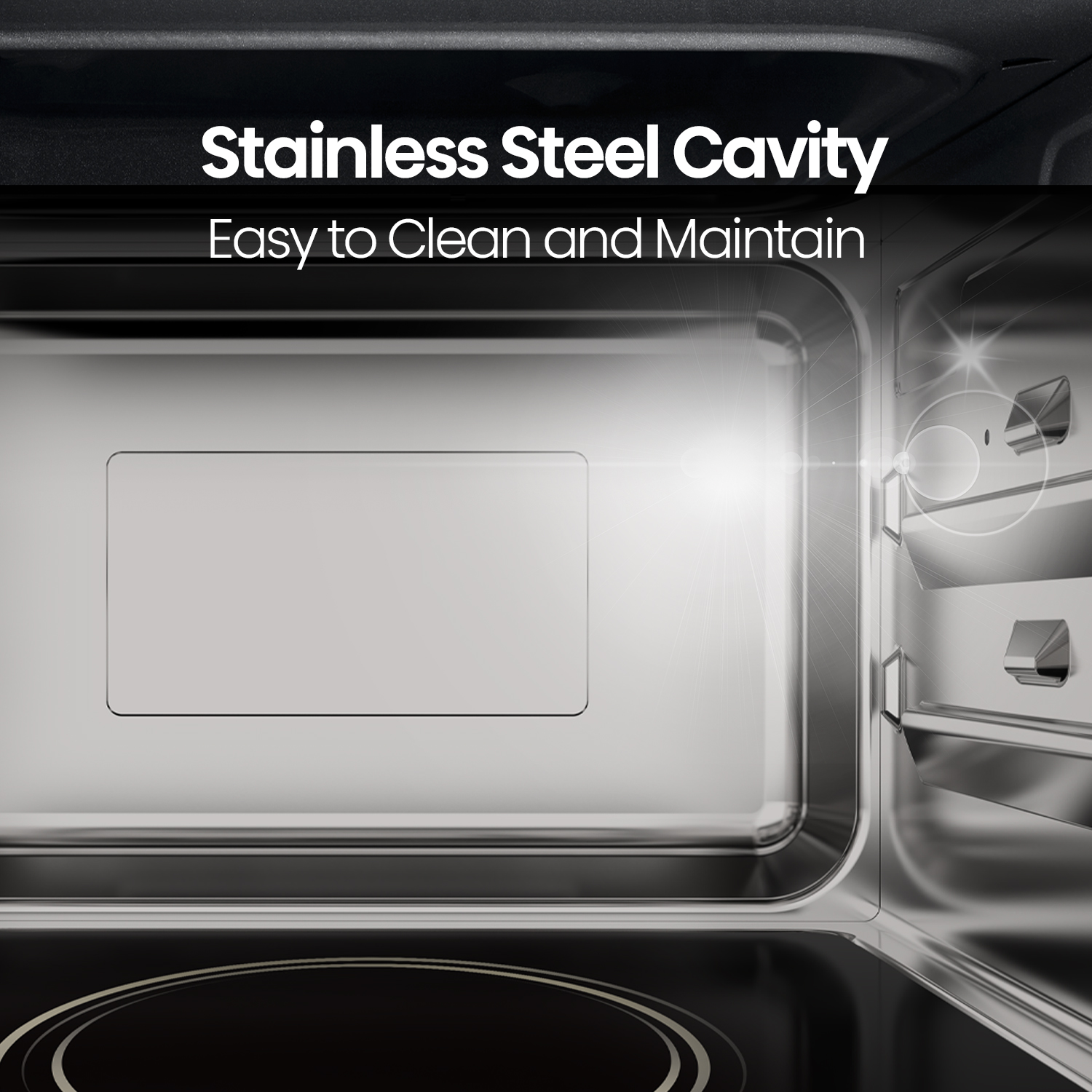 30L 1000W Inverter Dark Stainless Flatbed Microwave 30L 1000W Inverter Dark Stainless Flatbed Microwave