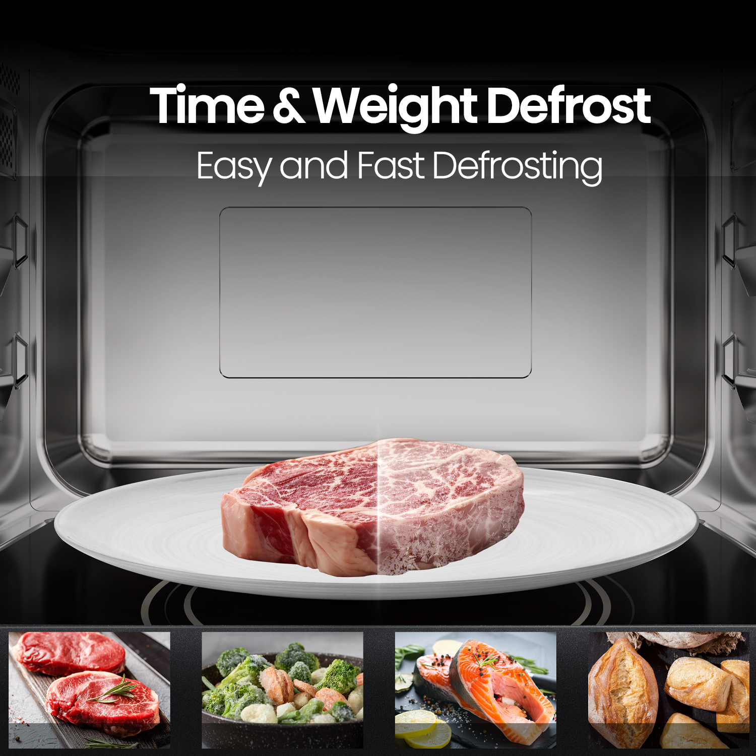 30L 1000W Inverter Dark Stainless Flatbed Microwave 30L 1000W Inverter Dark Stainless Flatbed Microwave