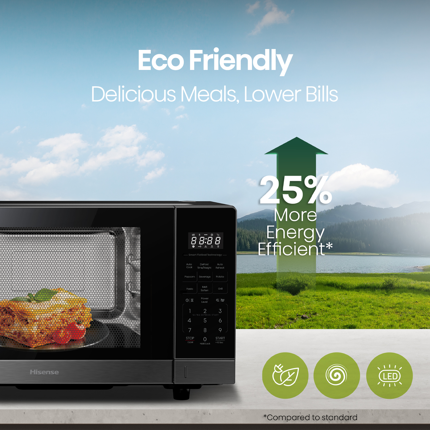 30L 1000W Inverter Dark Stainless Flatbed Microwave 30L 1000W Inverter Dark Stainless Flatbed Microwave