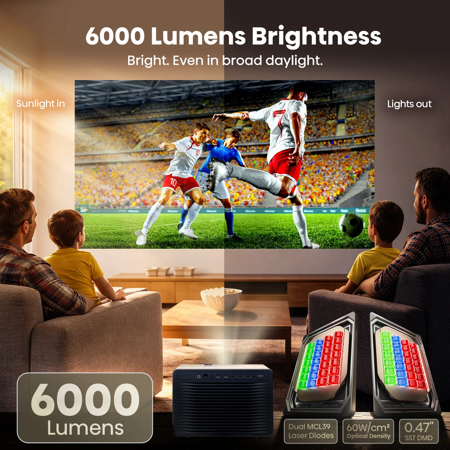 XR10 65''-300'' 4K 6000 Lumens Triple Laser Projector XR10 65''-300'' 4K 6000 Lumens Triple Laser Projector